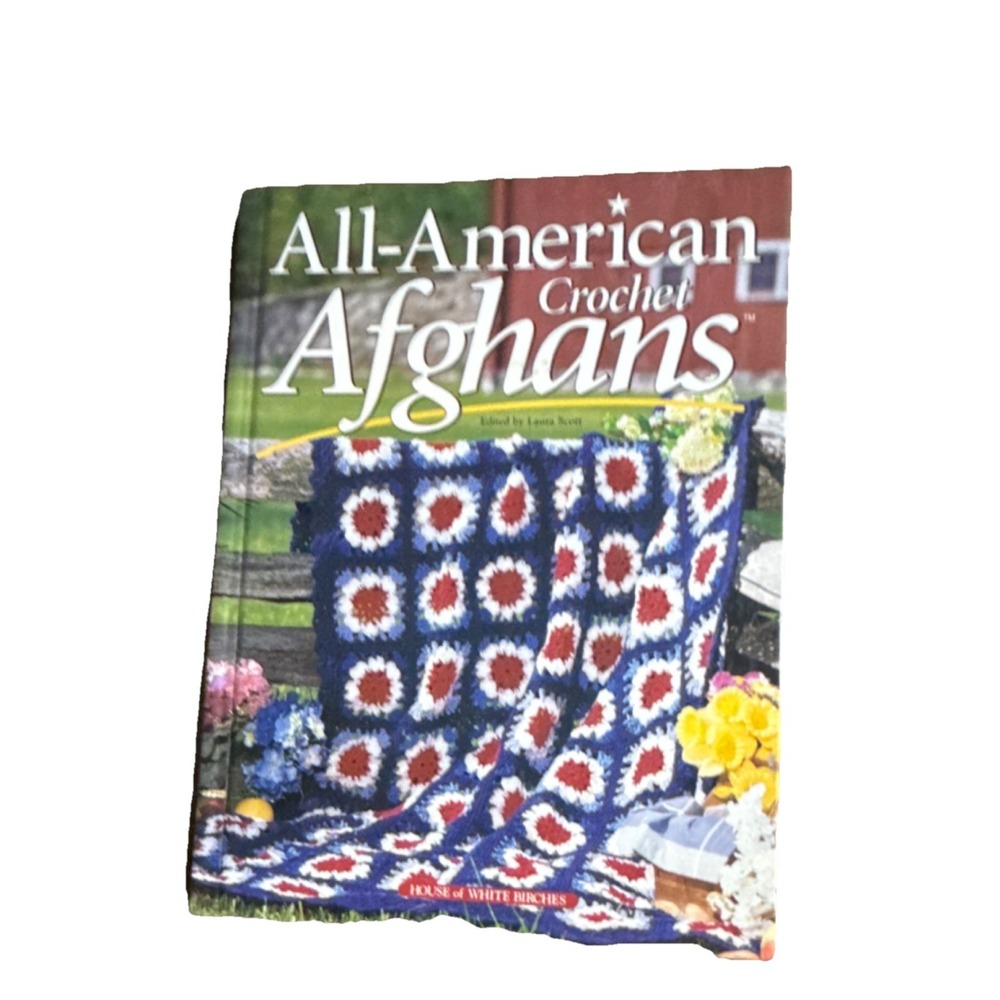 House of White Birches ALL-AMERICAN Crochet Afghans Pattern Book Home & Garden